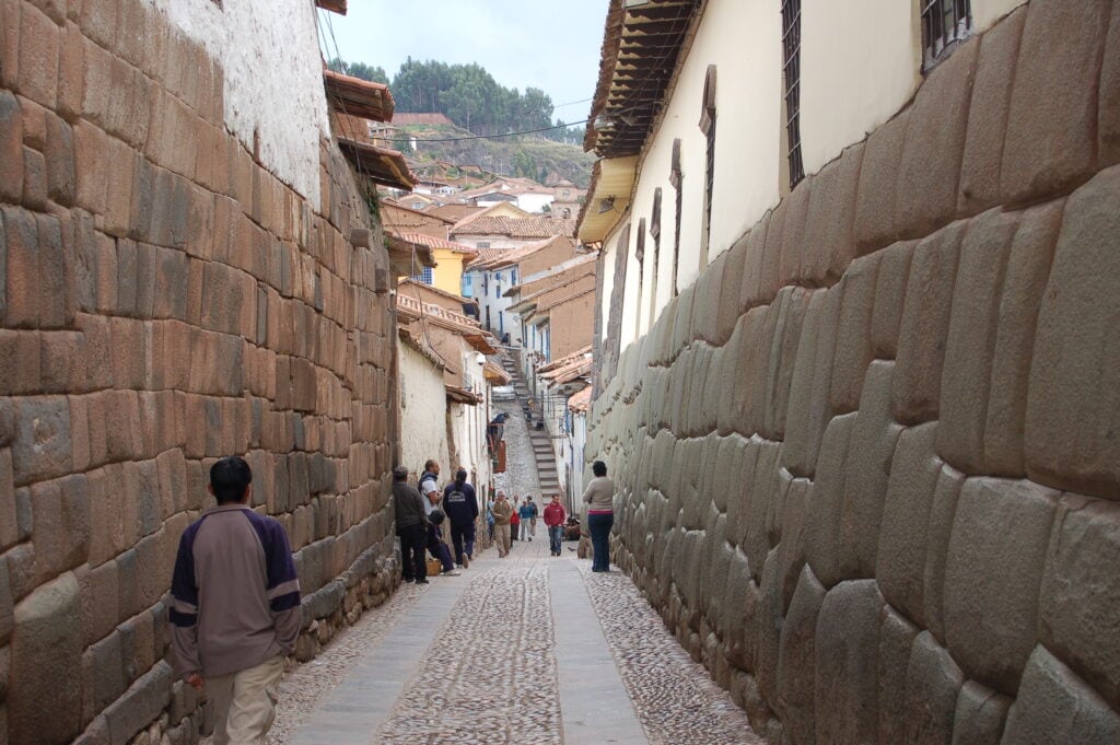 Ollantaytambo gammal inkastad Peru